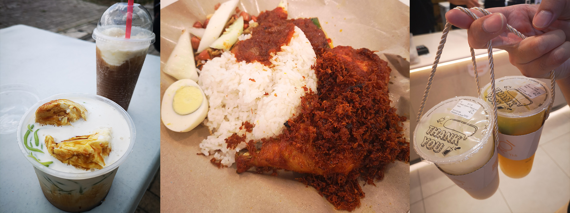 Durian Cendol, Nasi Lemak, Koi Teh